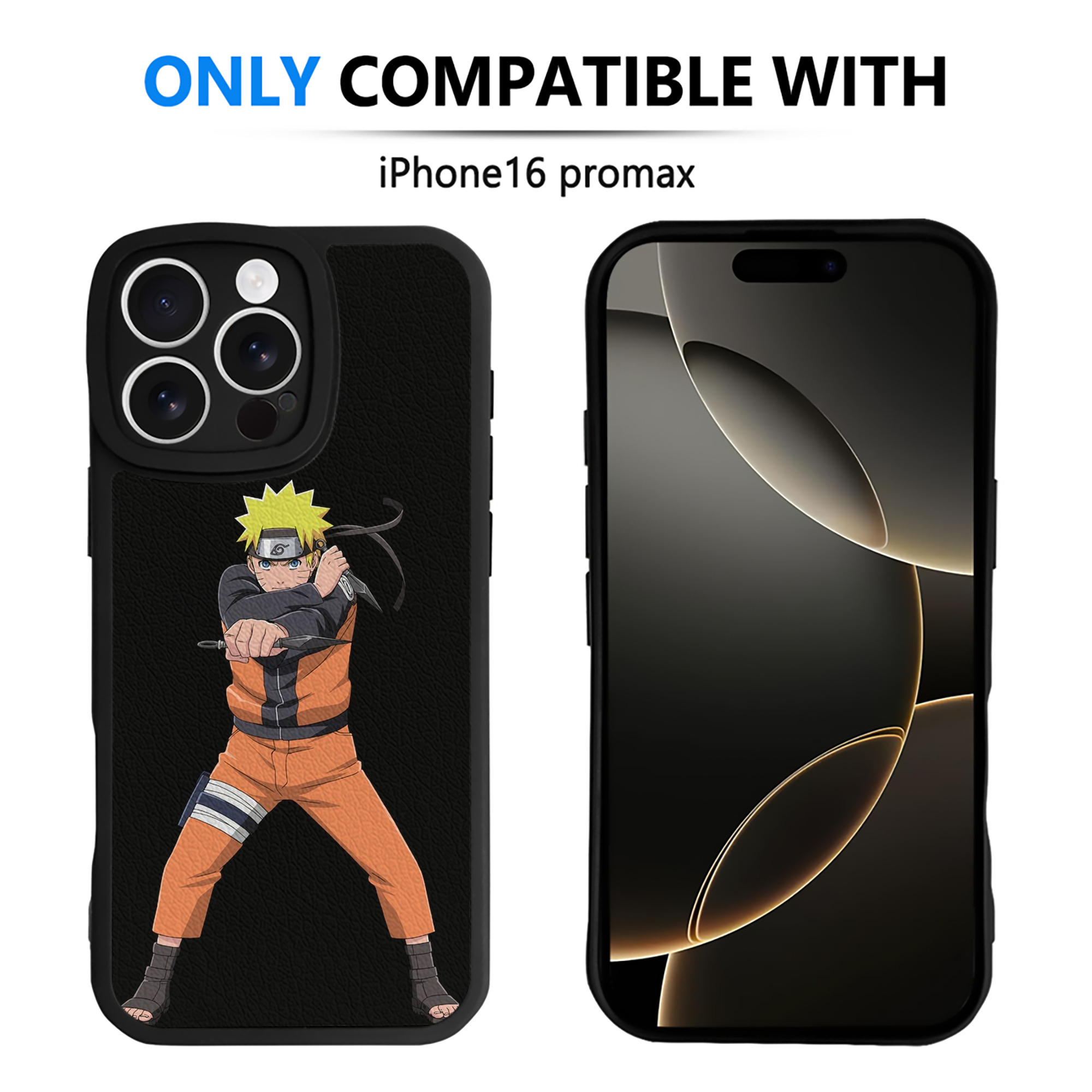 （画像用） NARUTO -ナルト- うずまき ナルト Uzumaki Naruto 【iPhone 16シリーズ対応】シリコンスマホケース（レザー調） 材質：シリコン